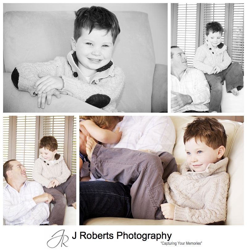 Little boy portraits with his family - family portrait photography sydney